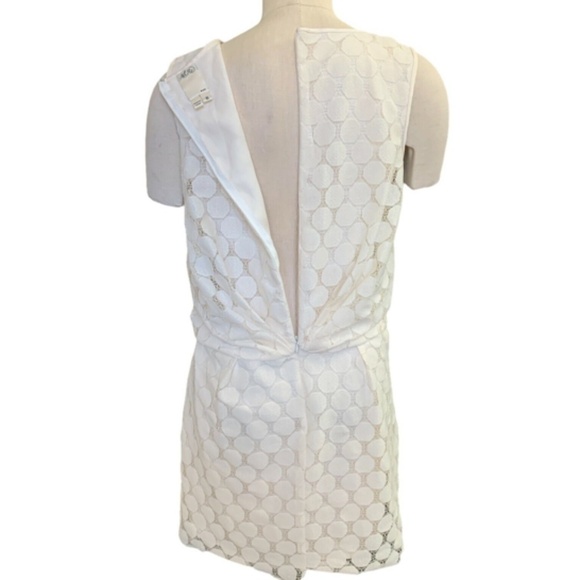 Ali Ro Lace Knot-Front Dress Sleeveless Lined Ivory Sz 8 Roaring 20s #257H - Picture 4 of 7